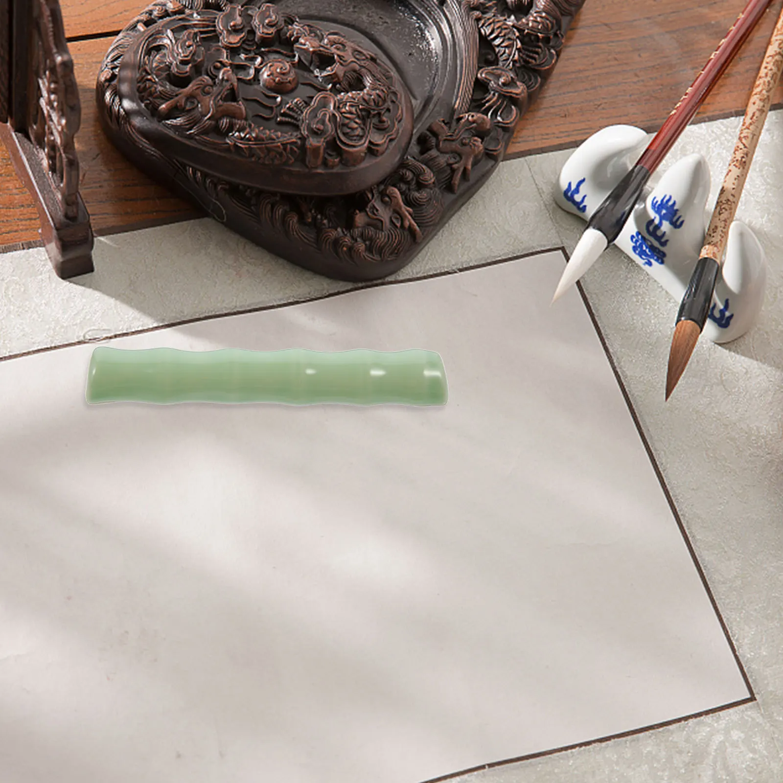 السيراميك الخيزران المشترك حامل قلم الخط رائعة مسند القلم الصغير لأقلام الحبر اللوحة فرش مكتب منظم هدية