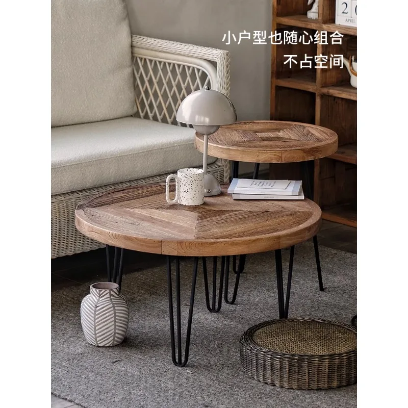 

Furniture table small size old elm tea table size combination coffee table living room household small apartment wabi sandy