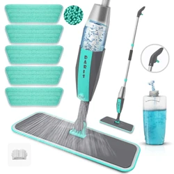 Magic Rotating Flat Spray Floor Mop Broom with Microfiber Pads for Effortless Cleaning - 360 Degree Rotation Spin Mop - Floor Cl