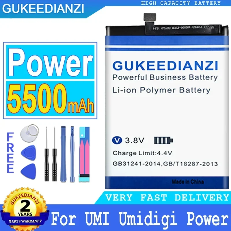 

GUKEEDIANZI Battery for UMI UMIDIGI Power, Big Power, 5500mAh