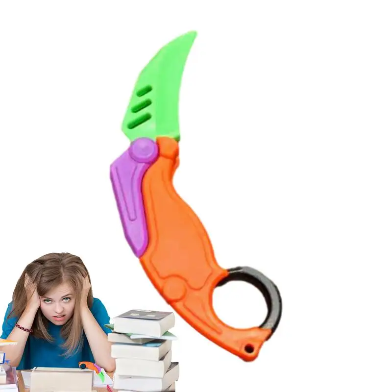 

Gravity Claw Knives Toy 3D Gravity Radish Foldable Toy Knives Fidget Sensory Stress Toys Radish Toy Gifts For Adults Teens