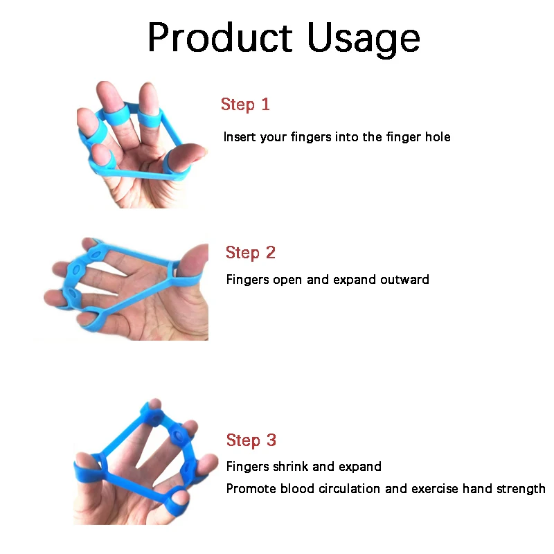 1PC Portable Silicone Finger Training Tensioner Finger Rehabilitation Exercise Professional Finger Strength Enhancement Training