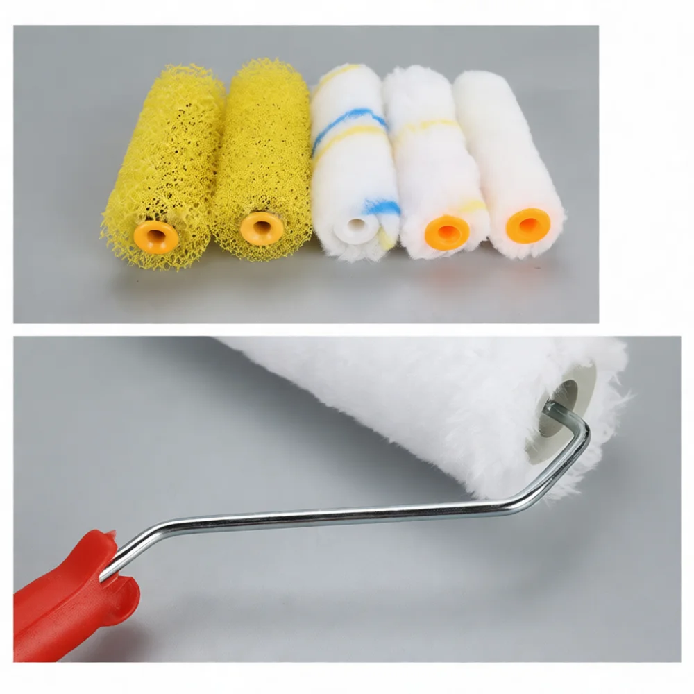 Professional Paint Roller Brush For Wall Ceiling Coating Synthetic Fiber Long Nap Tool For Smooth Finish Home Decorating