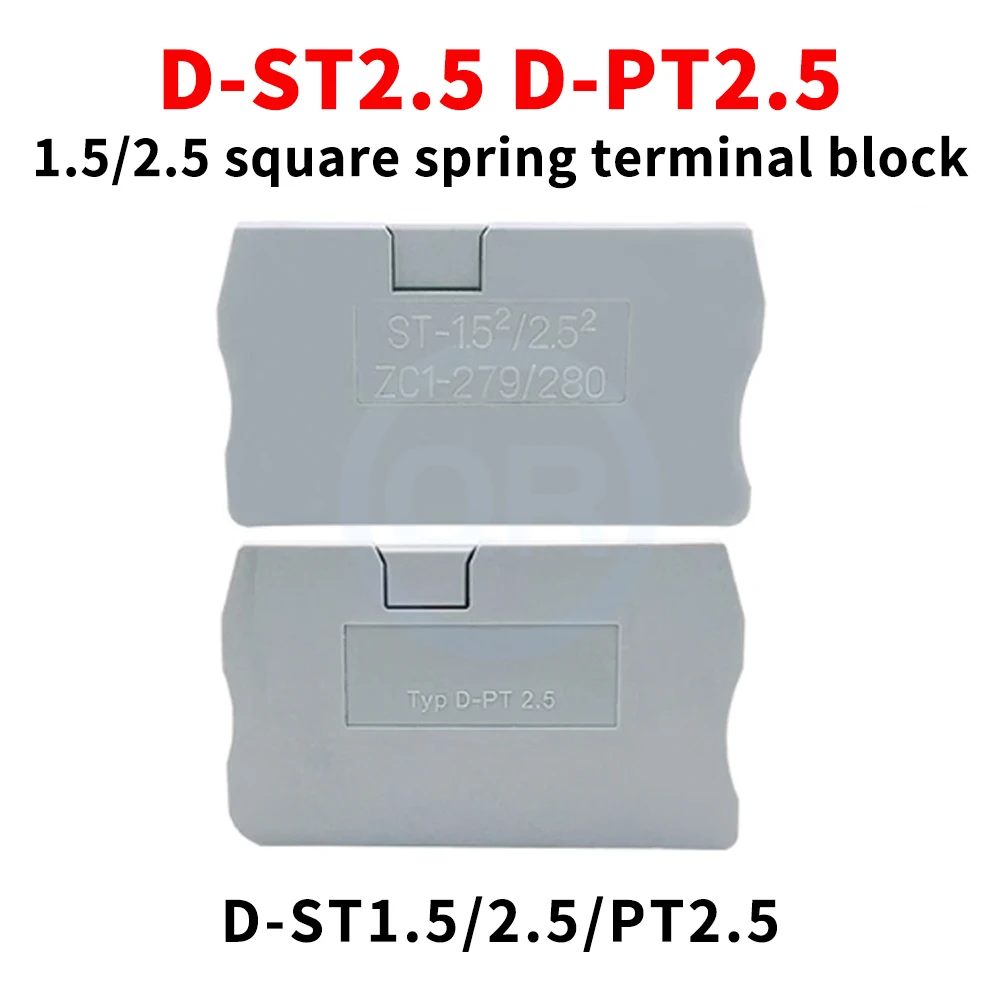 

(10 шт.) D-ST1.5/2.5/PT2.5 Подпружиненная клеммная колодка Концевая пластина Разъем Концевая пластина Проставочная вилка