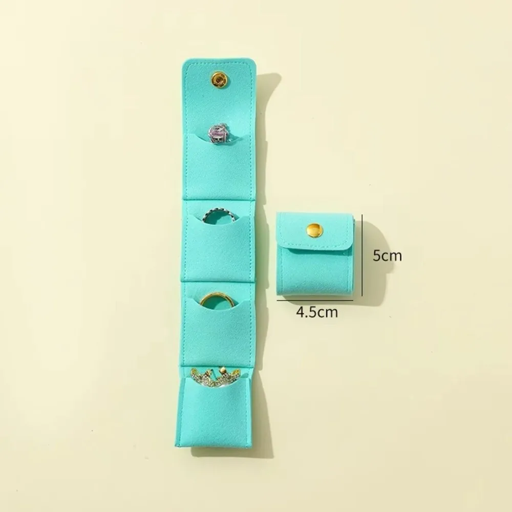 

Mini Jewelry Storage Bag Simple Flip Cover Jewelry Display Pouch Earrings Organizer PU Leather Earrings Organizer