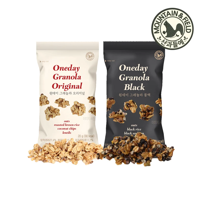 [Mountain and Dealle] Dragon Nola Original de un día + Black 30 fiambres (total de 60 fiambres) 1,2 kg de cereales para el desayuno