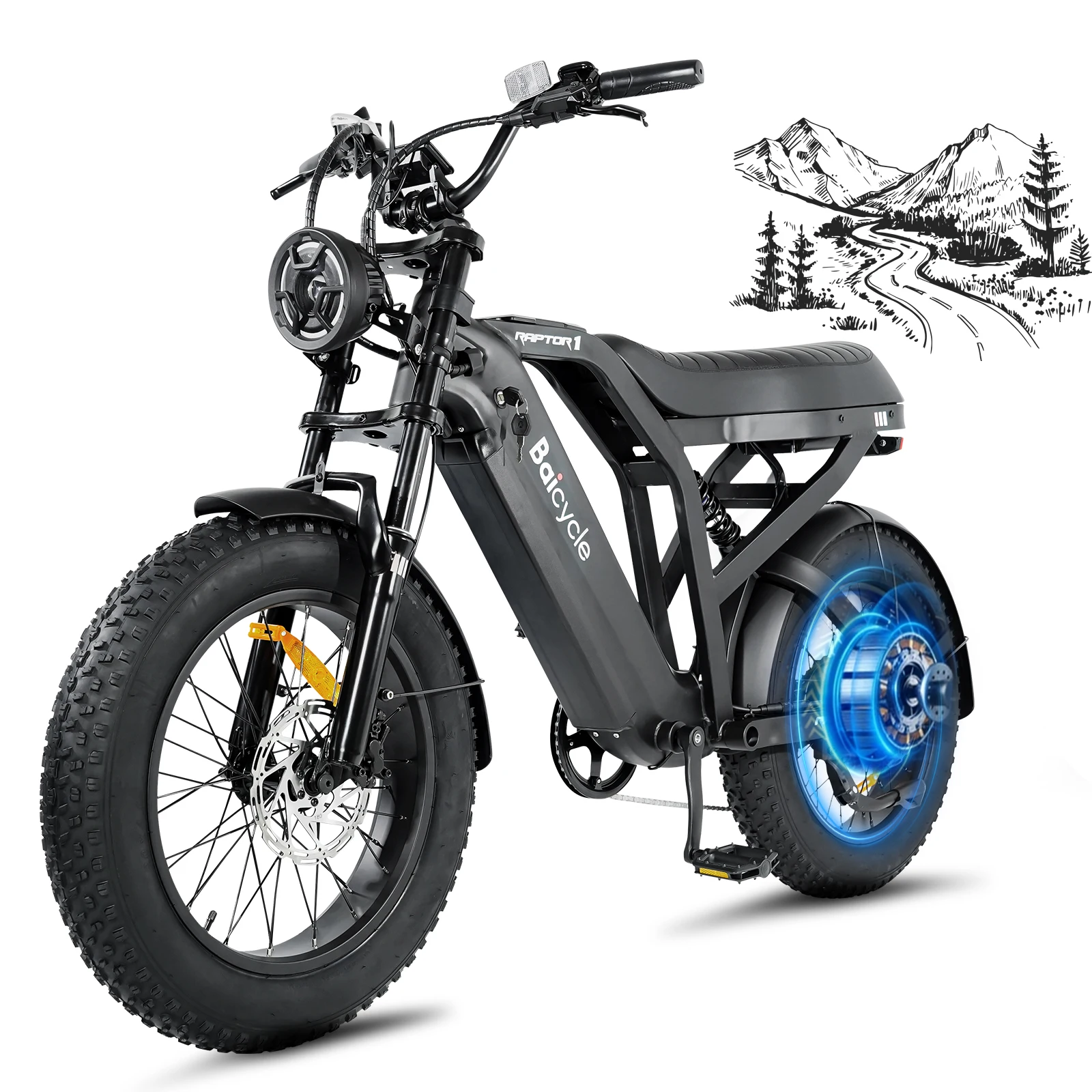 Electric Bike for Adults 3000W, 52V 31.5Ah Battery, Up to 50 Miles Range, 5 Riding Modes, Dual Disc Brakes, High Power Electric Bicycle for Commuting & Outdoor Riding