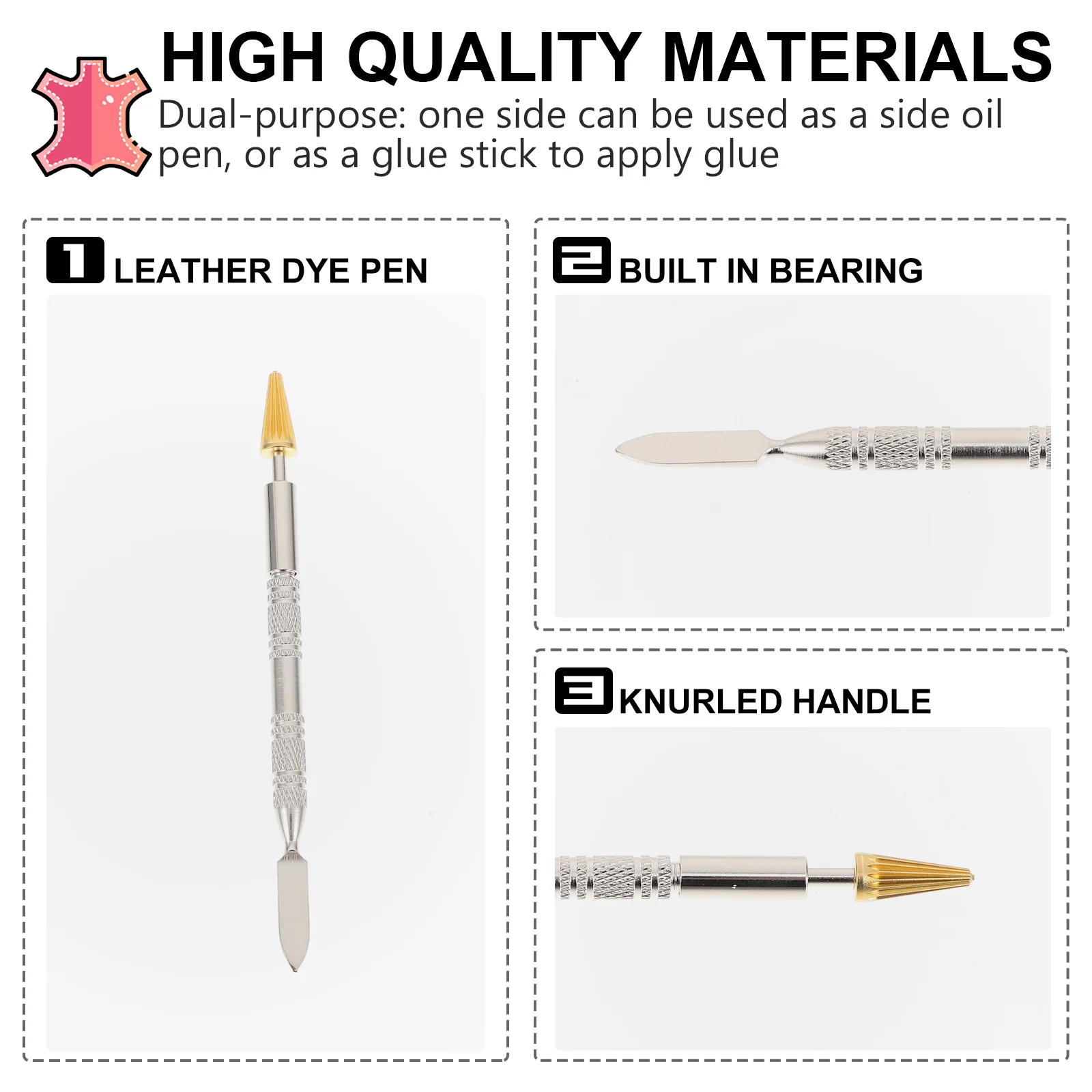 

1Pcs Oil Edge Pen Premium Dye Pen Dual-Use Roller Applicator for DIY Craft Sealing and Glue Application