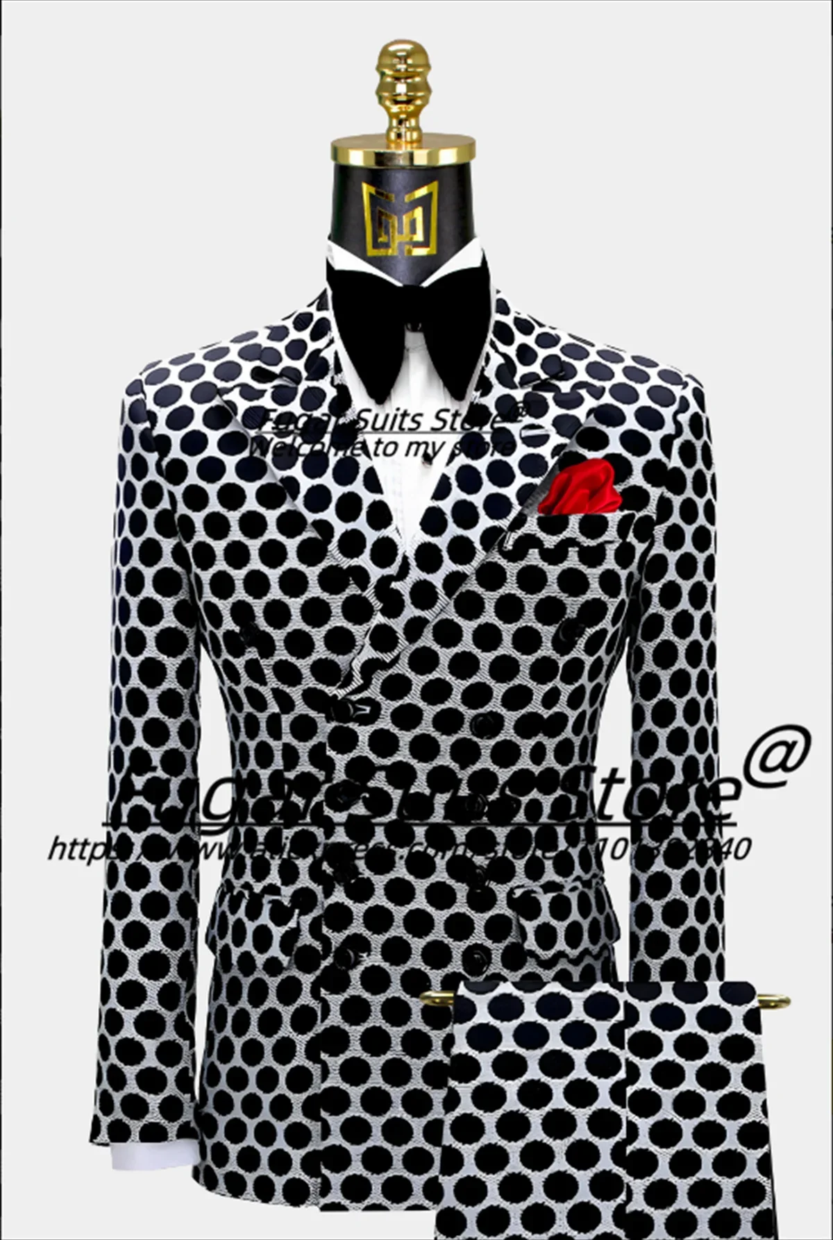 French style Handsome Prom Men Suits Slim Fit Double breasted Groom Tuxedos 2 Pieces Sets High-end Male Blazers Costume Homme