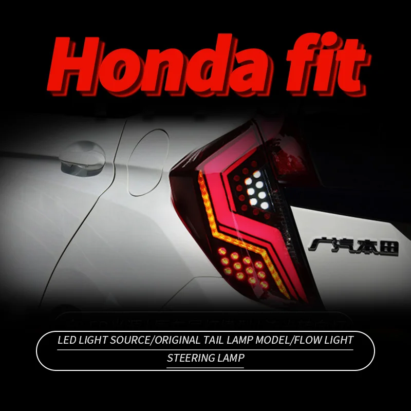 for Honda Fit/GK5 2014-2019 LED Rear Lamp Brake Reverse Back Light blinker DRL Car Accessories