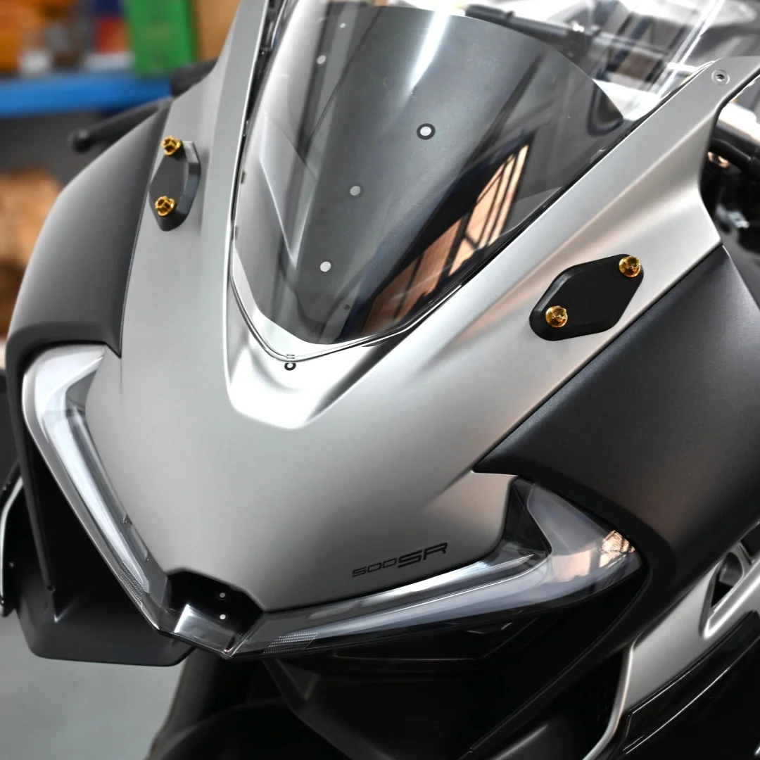For CFMOTO 500SR-specific modification accessories - aluminum alloy mirror cover, mirror removal accessory