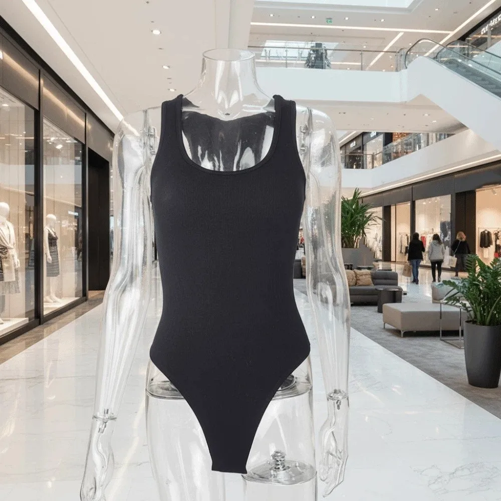 

High Elastic U-neck Bodysuits Shapewear Seamless Butt Lifting Yoga Jumpsuit Sleeveless Tummy Control Slimmer Body Shapers Ladies