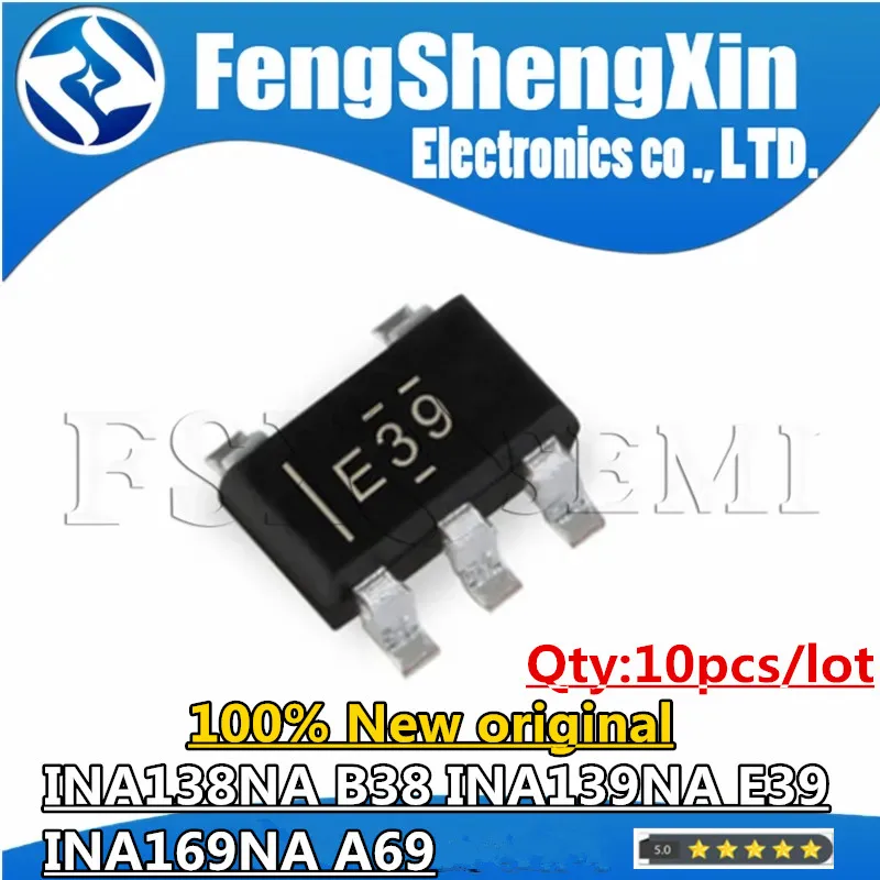 10pcs 100% New original INA139NA/3K INA139NA SOT23-5 E39 INA138NA B38 INA169NA A69 Current monitoring chip IC