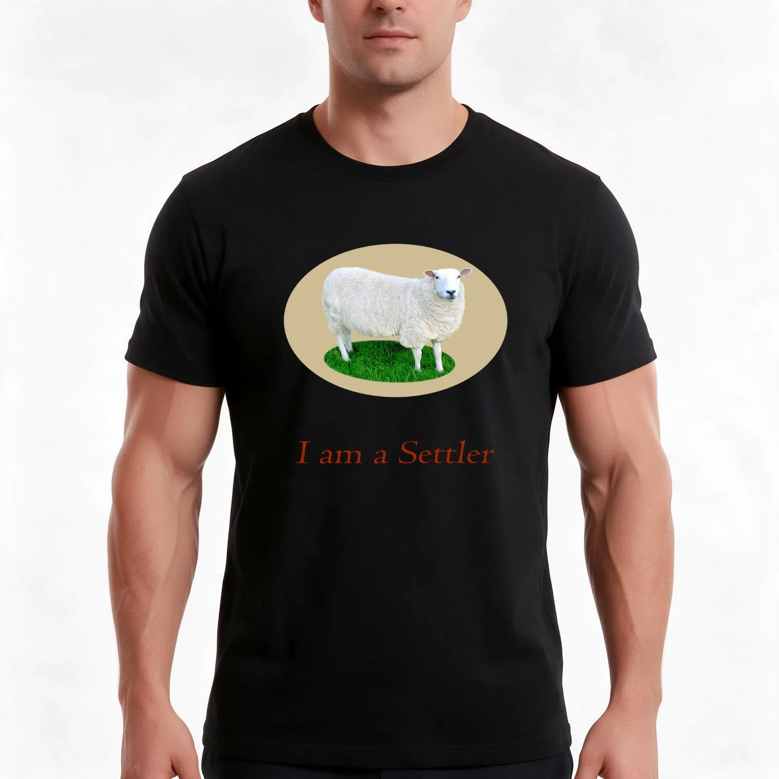 Sheep T-Shirt, Summer Casual Cotton Tee, Oversized Streetwear Tops, Vintage Graphic Print, Loose Fit Short Sleeve, 100% Cotton