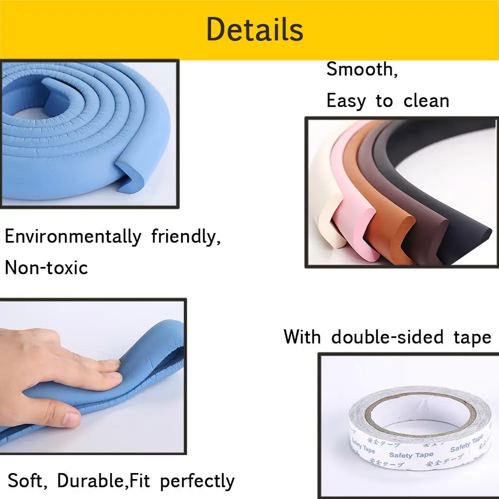 1 Pc Baby Thickening Clause Thick Strip Anti Bump Strips Foam Protection Table Edge TRQ0376