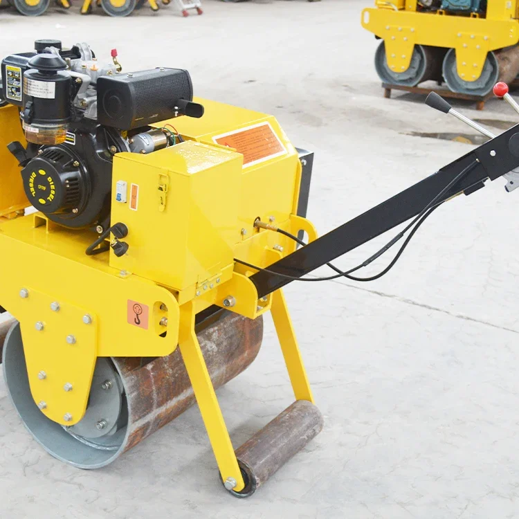 350kg Single Drum Compactor Road Roller Luxiang Road Roller diesel walking-behind roller