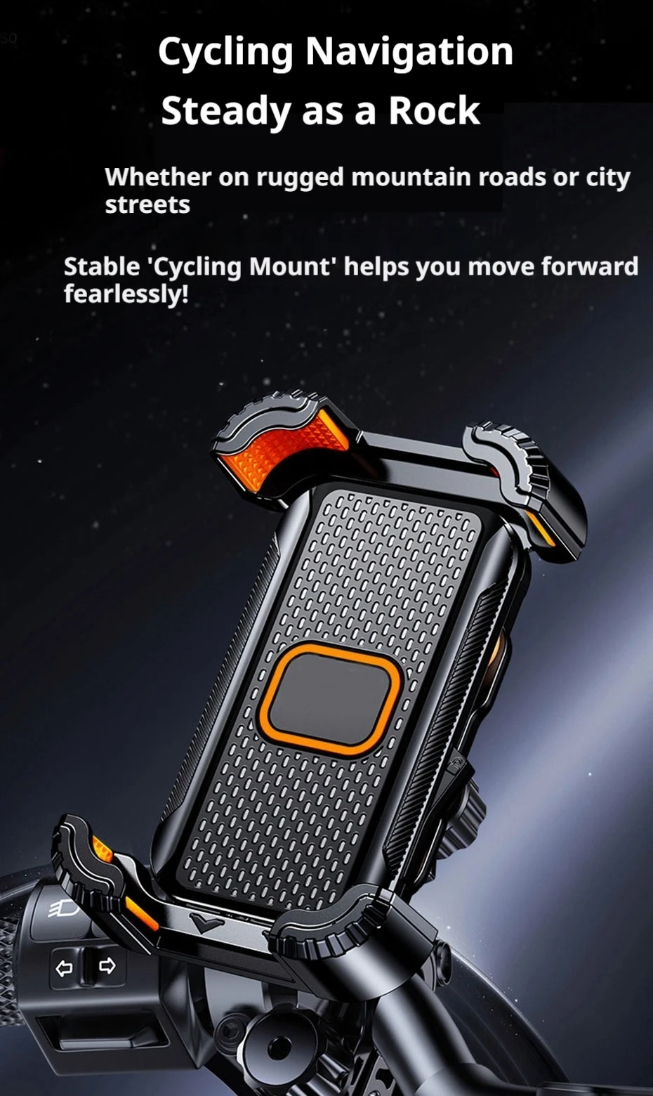Stoßdämpfende Motorrad-Handyhalterung 360° ° Drehbarer Fahrrad-Handyhalter für 4,7-7,2 Zoll Smartphones – Detail 1
