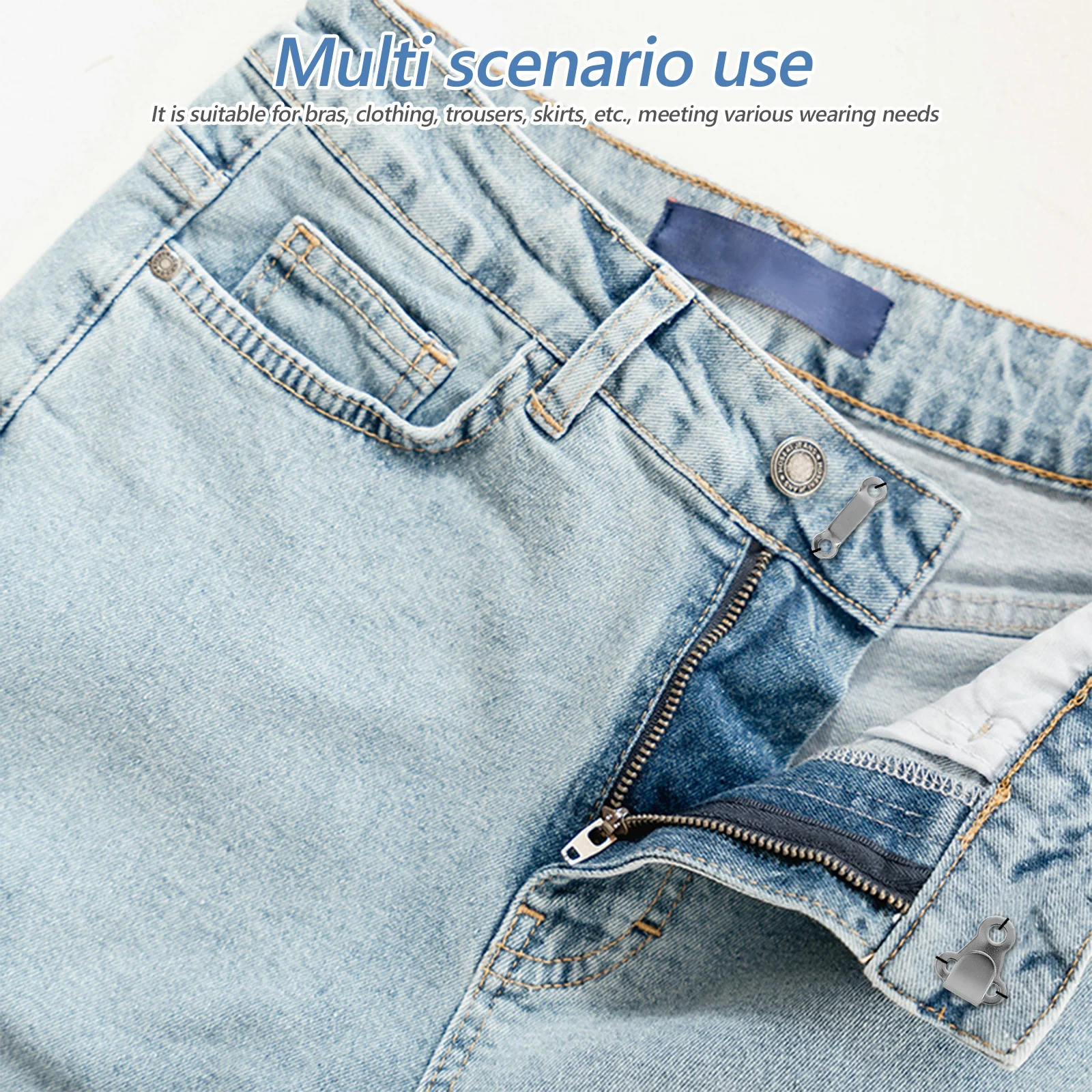 20 قطعة خطافات معدنية غير مرئية وإغلاق عيون رمادي داكن خياطة على السراويل التنانير الصدرية الخياطة الخياطة السحابة #3