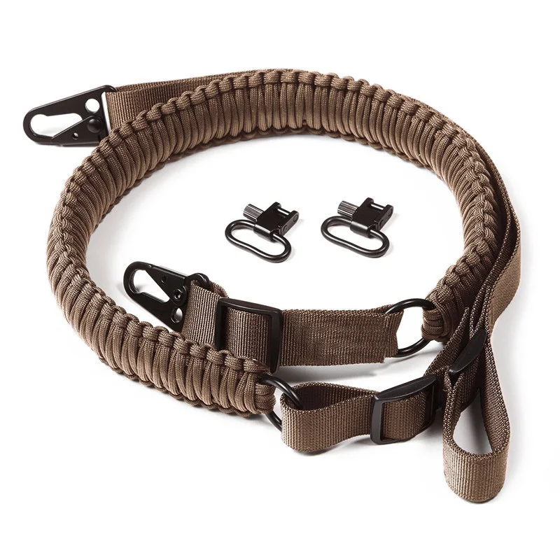 Two-Point Shot Gun Belt Non-Slip Hunting Gun Sling Strap Rifle Rope Belt with Metal Buckle Adjustable Length Strap for Hunting