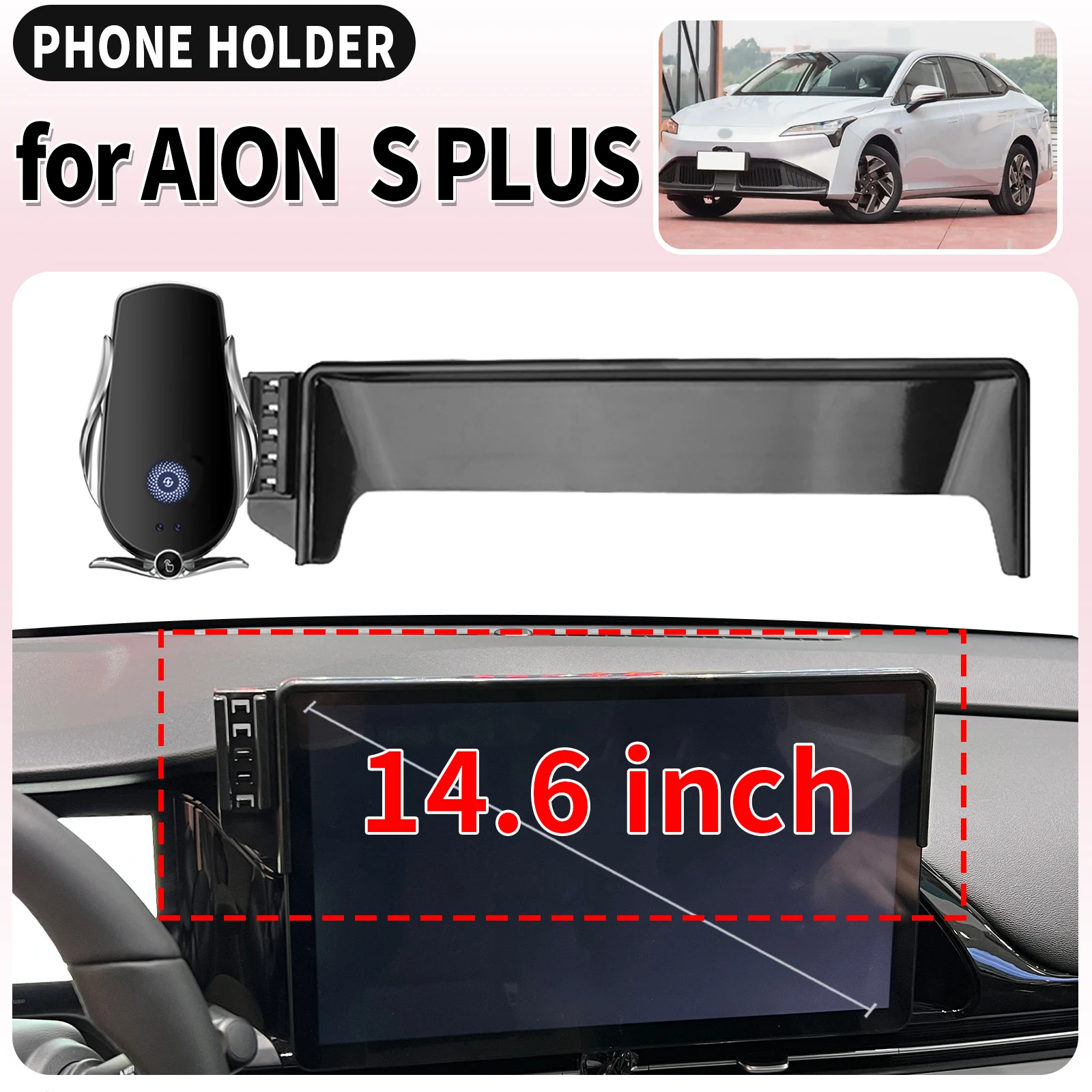 

fit for AION S PLUS 14.6 inches ​​Screen Base Mount Phone Holder Dedicated Clip-On Navigation Bracket Car​​ accessoires