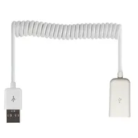 1M/3M USB 2.0 Type A Male To Female Extension Cable Curl Spring Unique Computer Short Cable Black Replacement Accessories