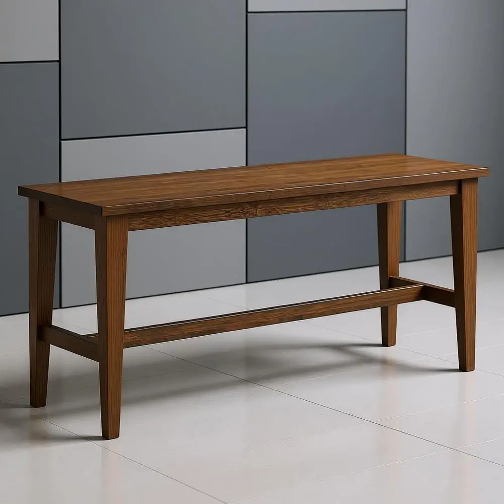 

Farmhouse Style Bamboo Dining Bench, Kitchen & Living Room Furniture, Easy Assembly, Sturdy, Mocha Colored