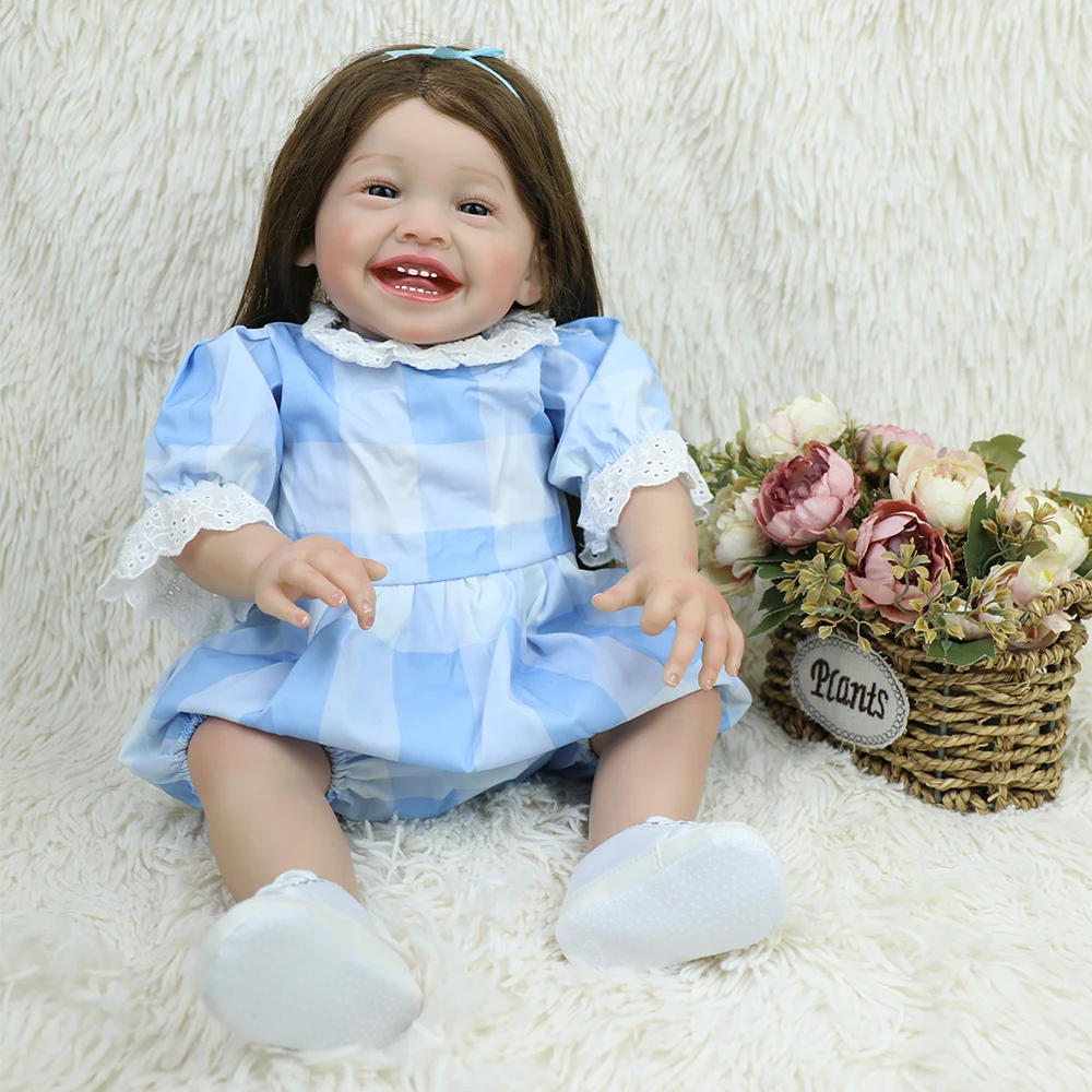 60CM realistische pasgeboren babypop herboren zachte siliconen pop Mila Twins meisje met 3D huid zichtbare aderen kerstverrassingsgeschenken