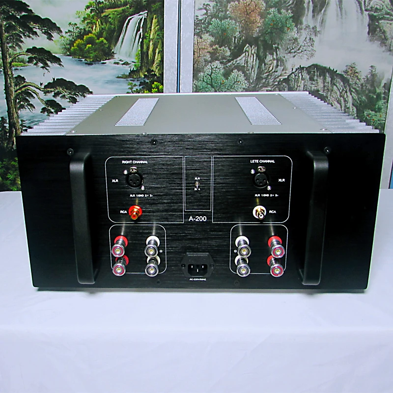 The Latest A-200 Fully Balanced Pure Class A Rear Amplifier 200W+200W 2.0 Channel Rear Class A Power Amplifier