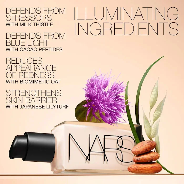 NARS Light Reflecting Advanced Skincare Foundation Light and Thin Moisturizing Tape Long-lasting Makeup Super Square Bottle 30ML