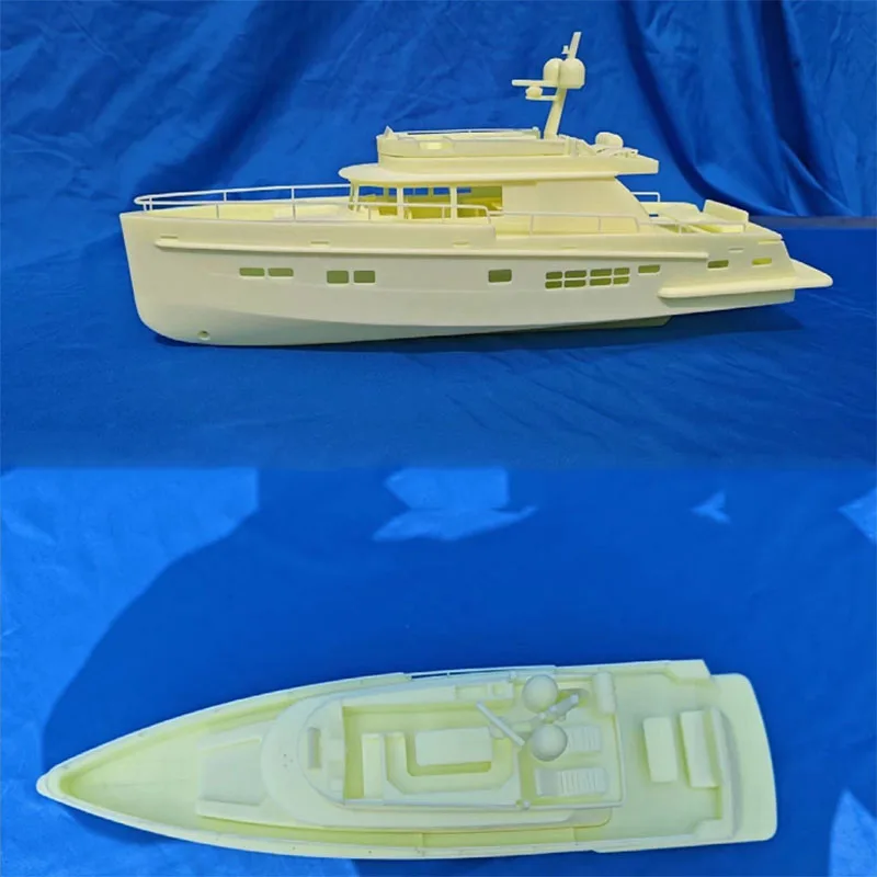 RC Yacht Model DIY Assembly Kit 65 Feet Luxury Yacht Scale Simulation Boat Model Finished Boat