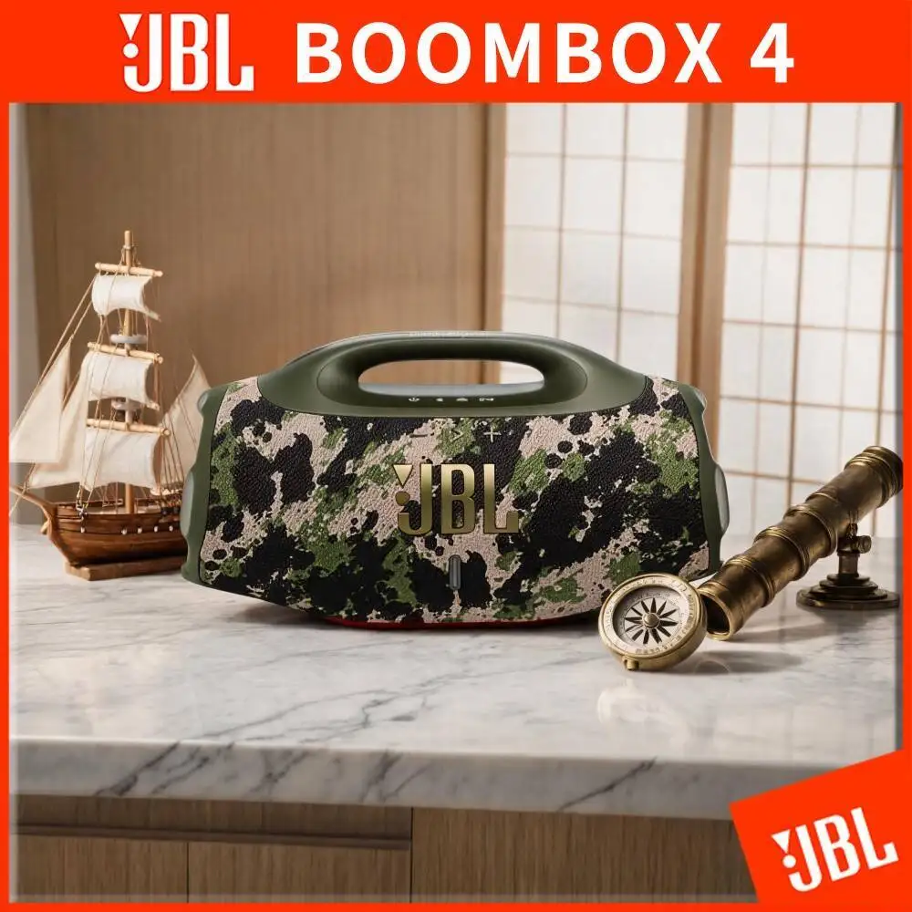 JBL Boombox 4 Portable Rechargeable Boombox Auracast Wireless Link IP68 Waterproof Dustproof 34H Playtime Outdoor Music Box