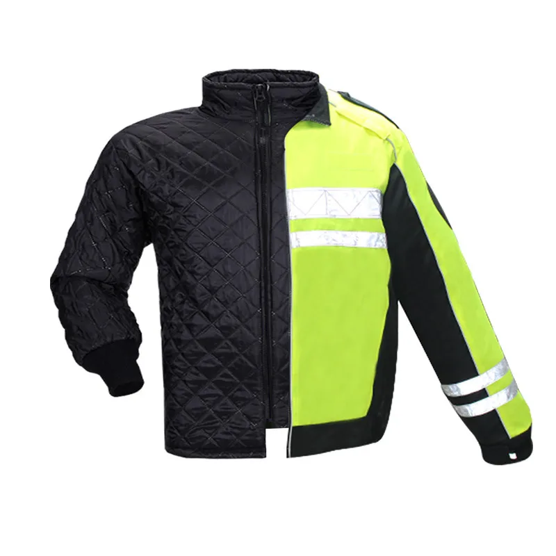 Reflective Work Clothing Fluorescent Safety Coat Raincoat Jacket Waterproof Winter Warm Outdoor Man Uniforms Hi Vis Workwear