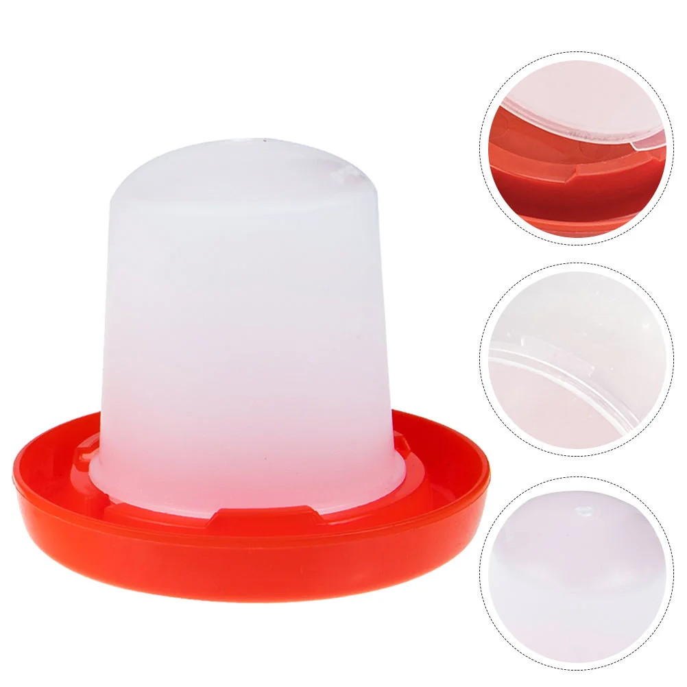 Chicken Drinking Bucket Waterer Accessories Coop Feeder for Poultry Plastic Supplies