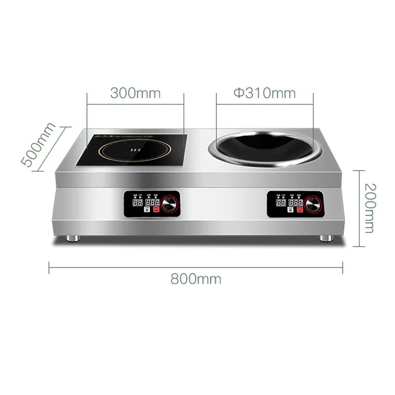 Commercial Induction Cooker 5000W High-power Flat And Concave Plane Induction Cooker Food Cooking Stir-frying Soup Equipment