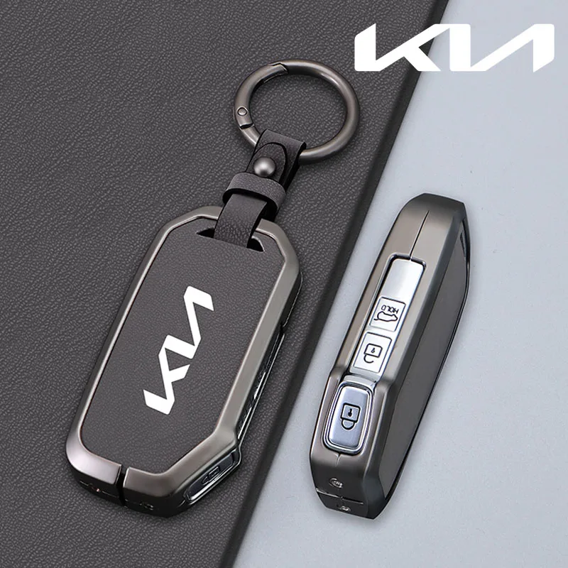 Zinc Alloy Leather Car Key Case Cover Shell for Kia Sportage 2023 For Kia Ray Sorento Soul Telluride Cerato 2020 K5 K8 2022