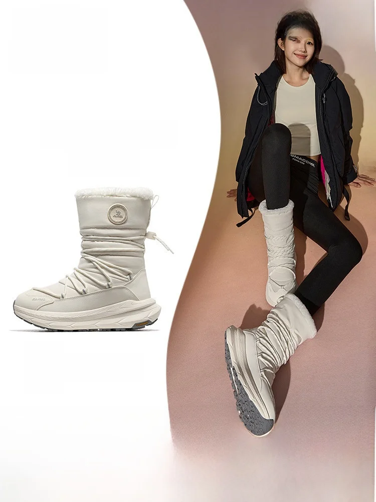 

Camel Winter Sports Shoes High Top Women's Snow Boots Outdoor Anti-slip Waterproof Fleece Warm Cotton Shoes