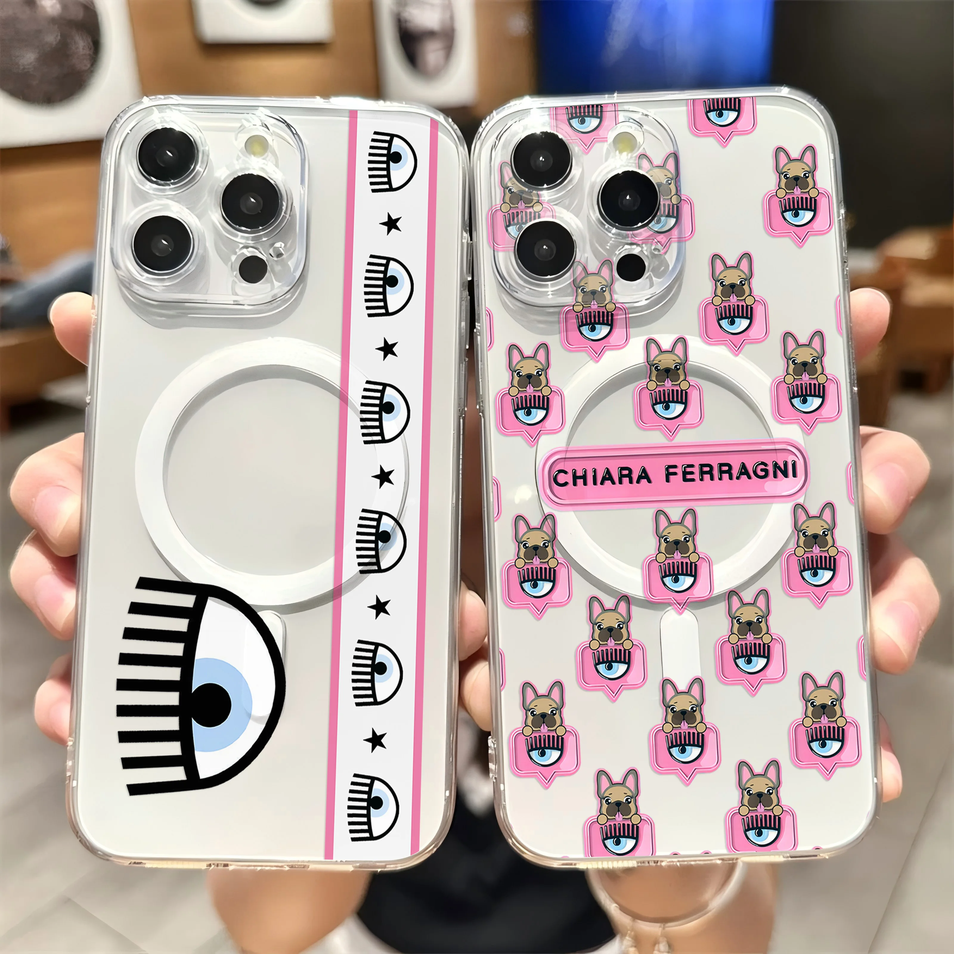 Hot F-Ferragnies Eyes C-Chiaras Magnetic Phone Case For Samsung Galaxy S25 S24 S23 S22 S21 S20 FE Edge Plus Ultra 5G Soft Cover