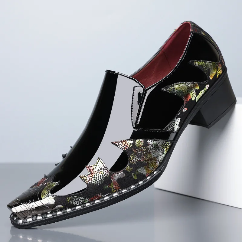 2027 New Black Shine Shoes Mirrored Dress Shoe Man Loafers Wedding Dress Office Formal Shoes for Man Tuxedo Business Mocasines