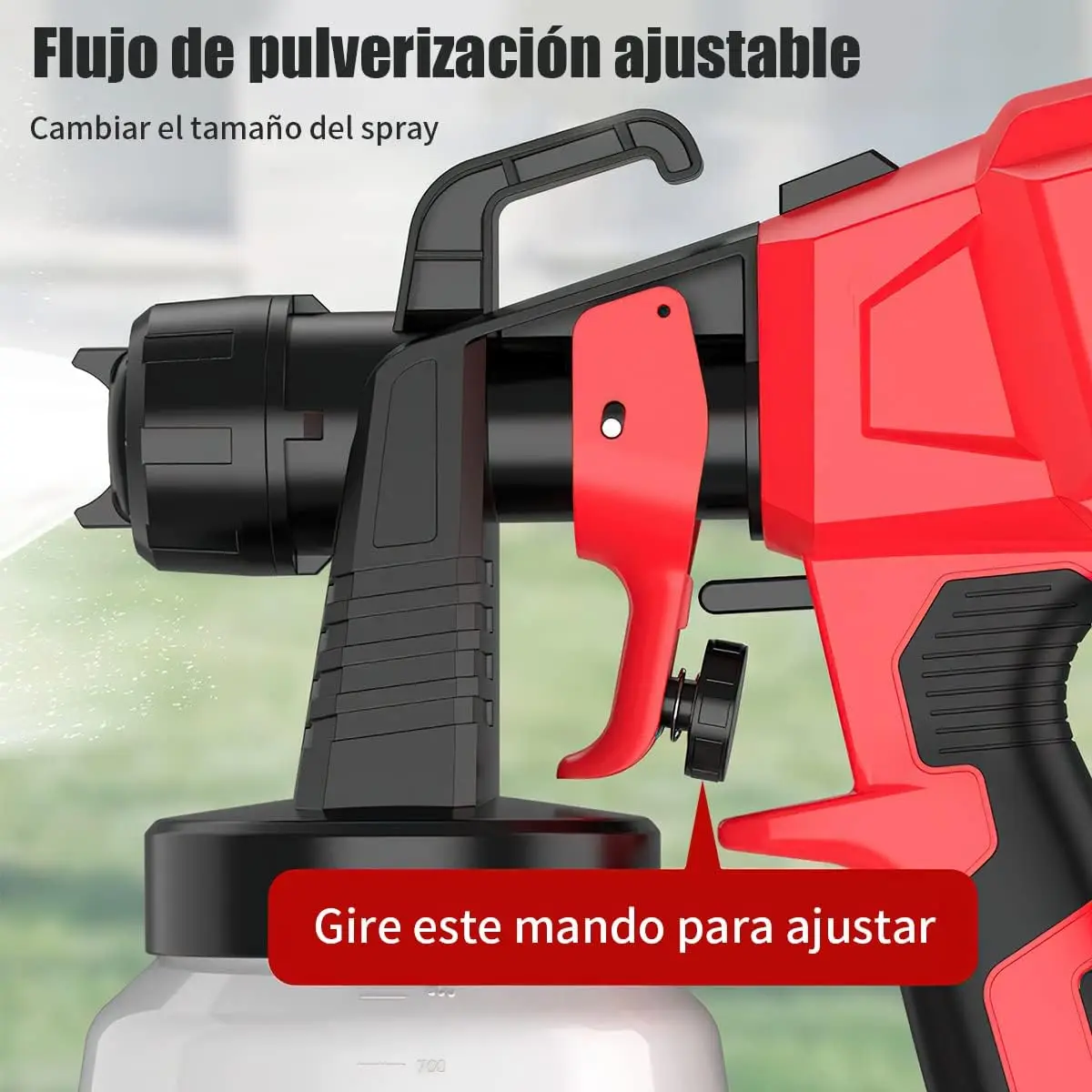 Pistolet pulvérisateur électrique Tp 220V, 1000ml, haute pression avec buse, contrôle de débit, aérographe, poignées amovibles, pulvérisateur de peinture électrique