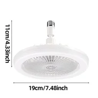 Ventilateur de Plafond Rotatif avec Télécommande, Lampe d'Éclairage, Convertisseur, Base d'Éclairage, Chambre à Coucher, Salon, Flamme ATA, 3 en 1 6