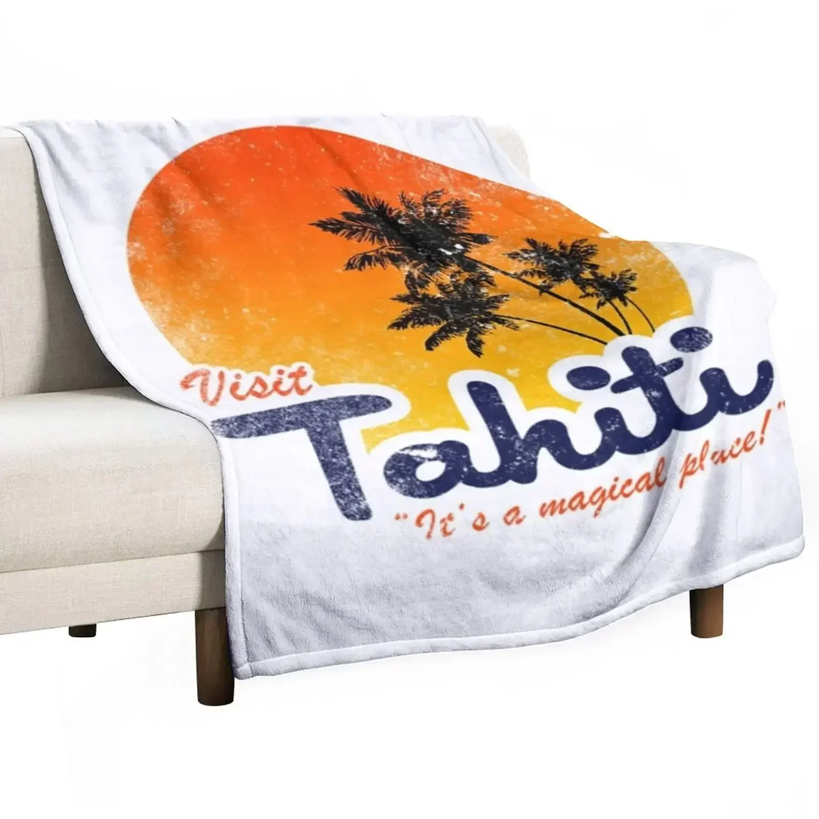 Agents Of Shield T-ShirtVisit Tahiti Throw Blanket Sofa Quilt Decorative Sofas Blankets