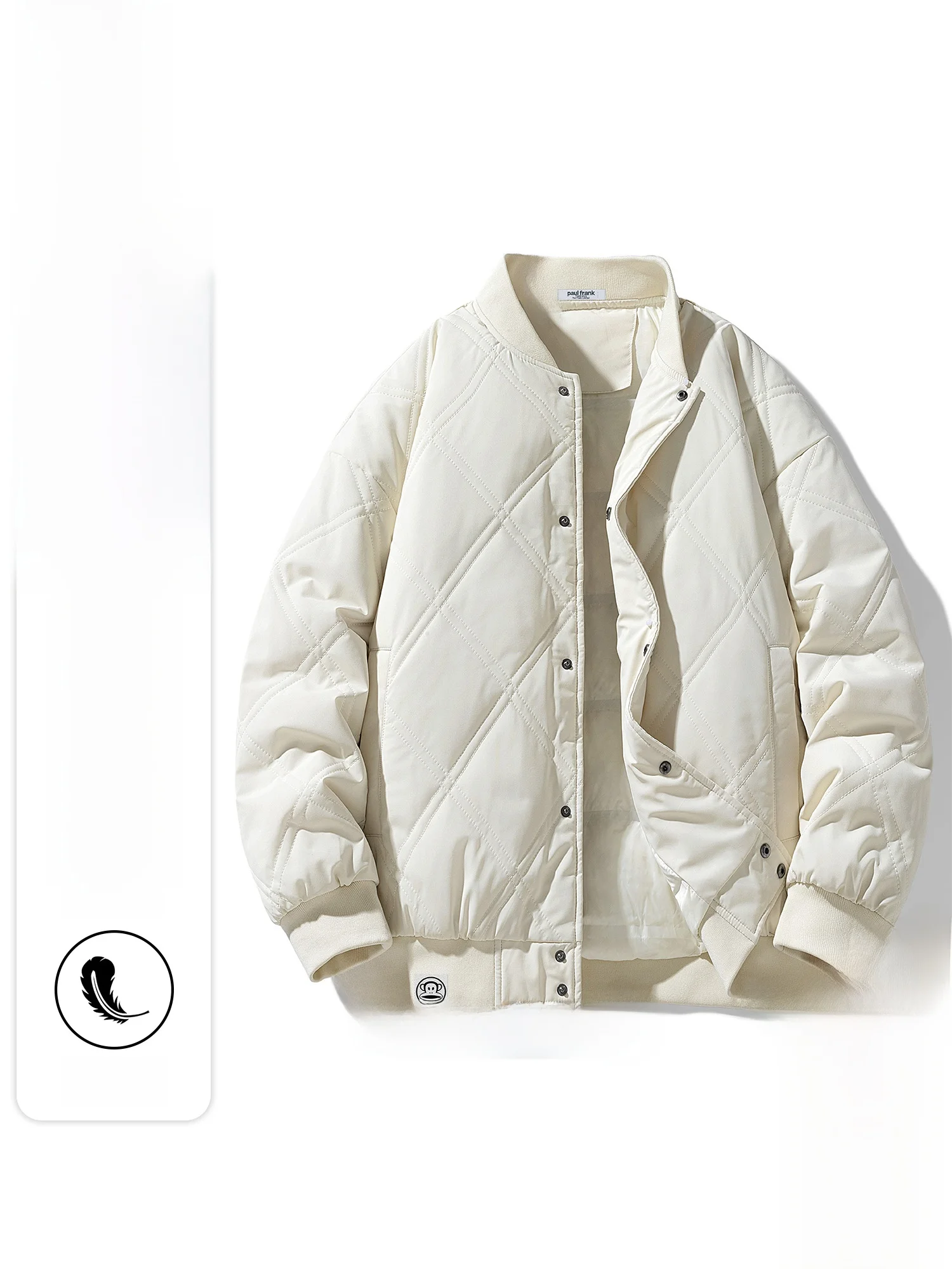 

Зимняя повседневная свободная мужская куртка Paul Frank из прочного полиэфирного волокна с наполнителем из пуха: теплая, стильная, молодежная, для повседневной носки