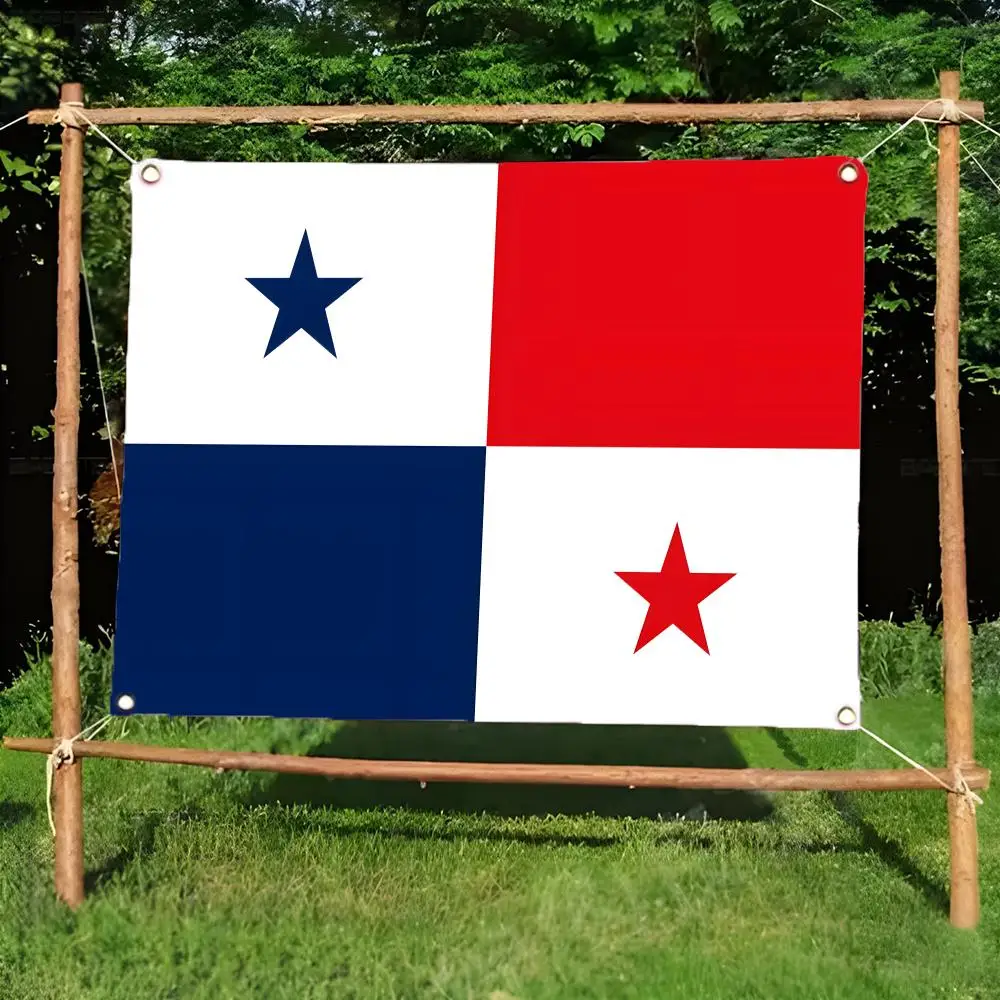 Panama Canal Bridge Flags Daily four ring borderless design indoor outdoor decor easy hang install
