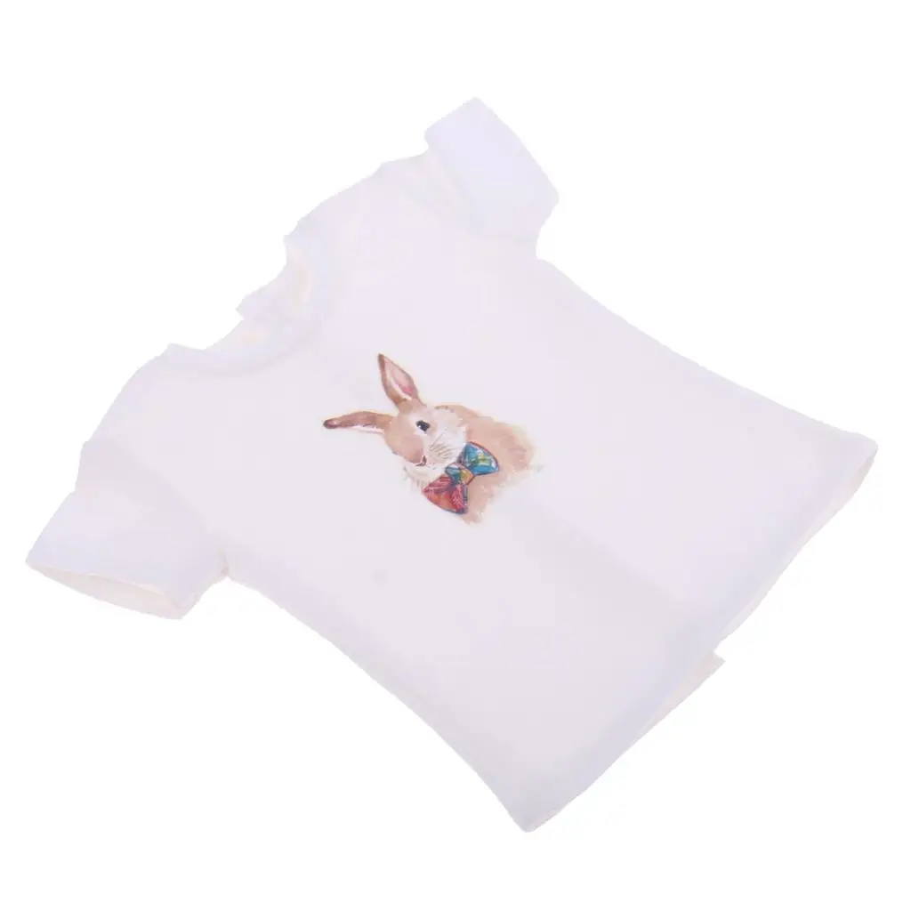 

Cotton Doll T Shirt Classic White Dress Accessory for Dolls Bjd Doll Clothing Collection for 1 3 1