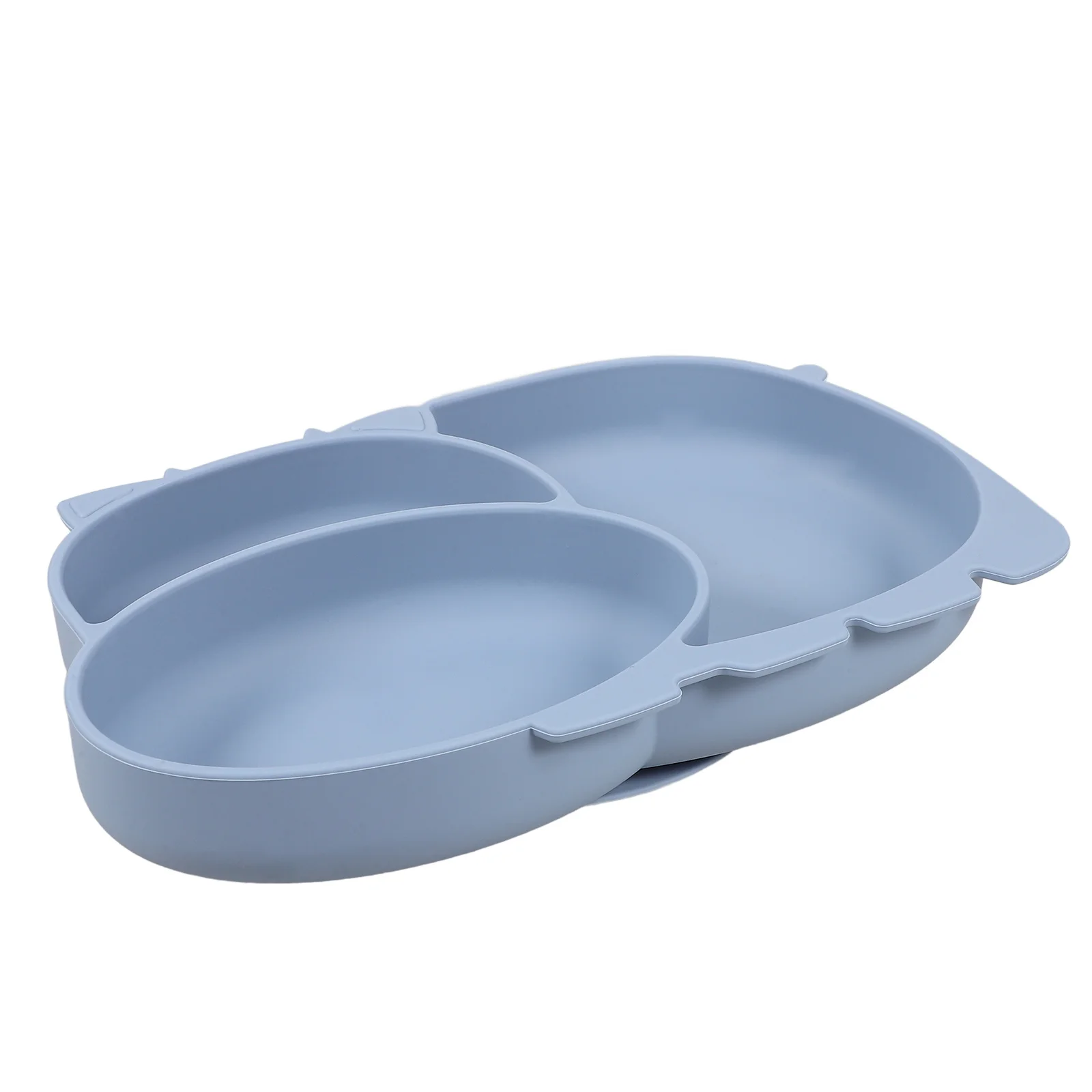 

Силиконовая детская милая мультяшная противоскользящая миска для кормления для малышей, маленькая легкая миска для детского питания с разделителями для кухни