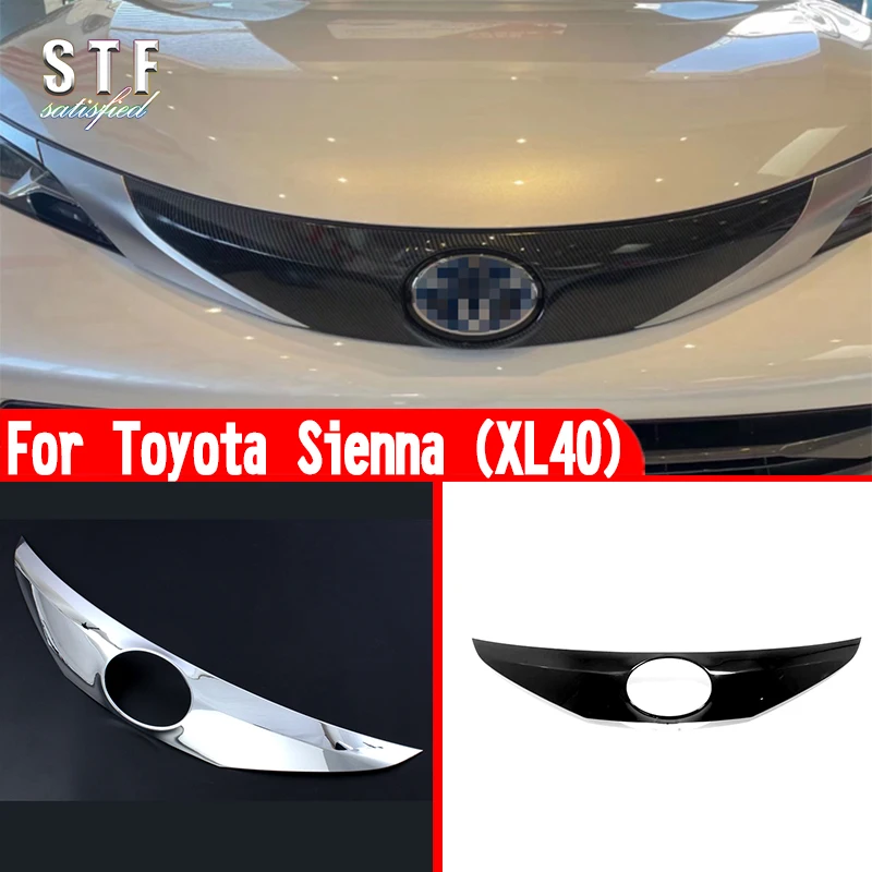 

Carbon Fiber Style Front Grille Around Hood Trim For Toyota Sienna (XL40) 2021 2022 Car Accessories Stickers