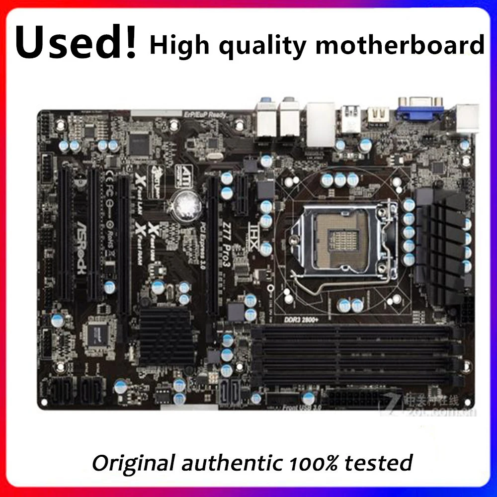 

For ASRock Z77 Pro3 Computer Motherboard LGA 1155 DDR3 For Intel Z77 Z77M Original Desktop Used Mainboard