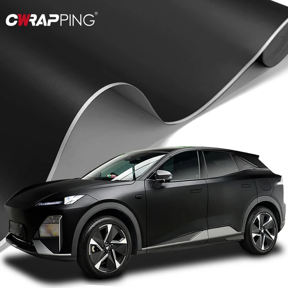 

Оптовая продажа, 18 м, виниловая пленка, матовая черная автомобильная пленка, наклейка в рулоне, без пузырьков, лист для выпуска воздуха, самоклеящиеся аксессуары для декора мотоцикла