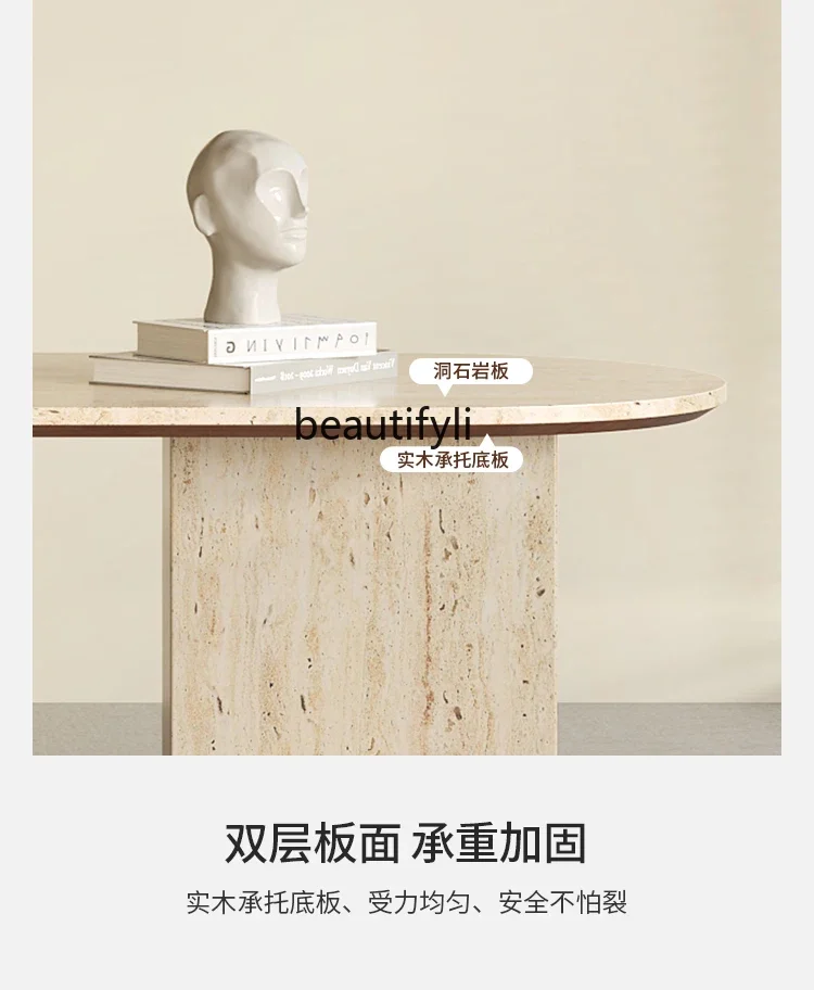 Table à manger en travertin, table à manger en marbre