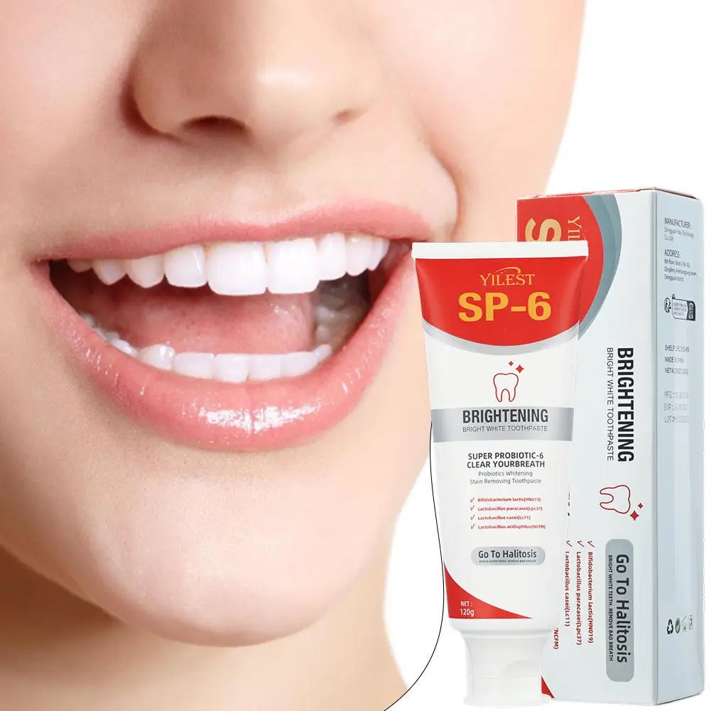 

Probiotic Whitening Toothpaste Sp-6 Toothpaste Antibacterial,anti-inflammatory,deodorizing,fresh Breath For Dental Care 120g